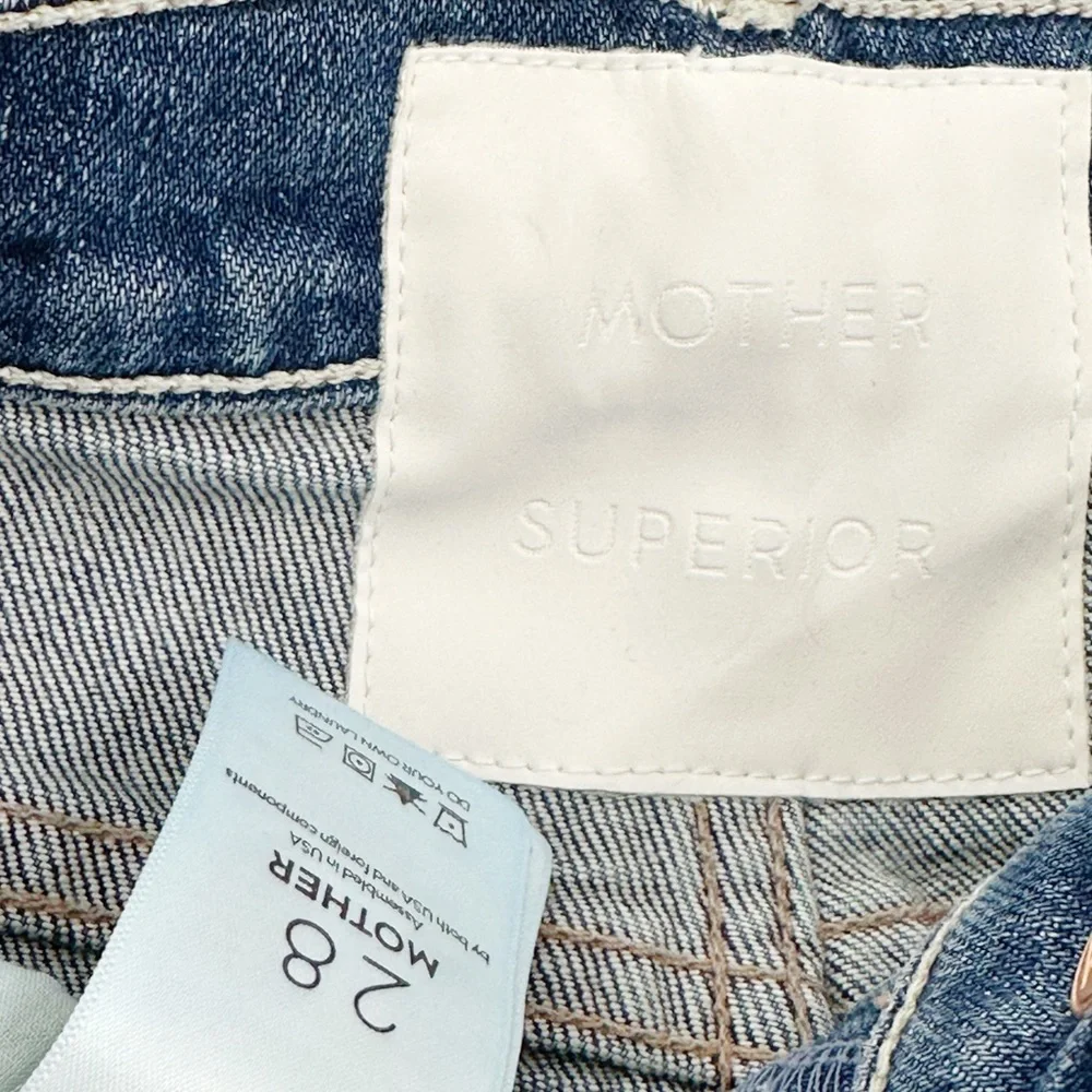 MOTHER SUPERIOR DENIM The Super Cruiser NWT Born to Bite Distressed jeans SZ 28 - Picture 10 of 12